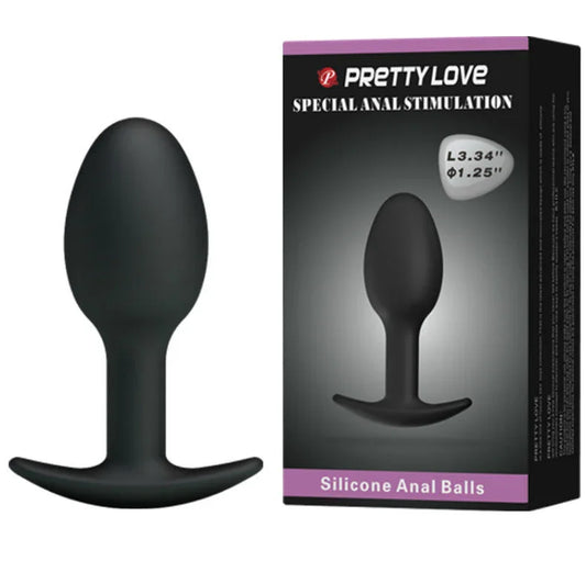 PRETTY LOVE - PLUG ANAL SILICONA 6.5 CM NEGRO - Nuvica