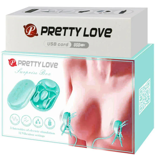 PRETTY LOVE - SURPRISE BOX PINZAS ELECTRO ESTIMULACION AZUL - Nuvica