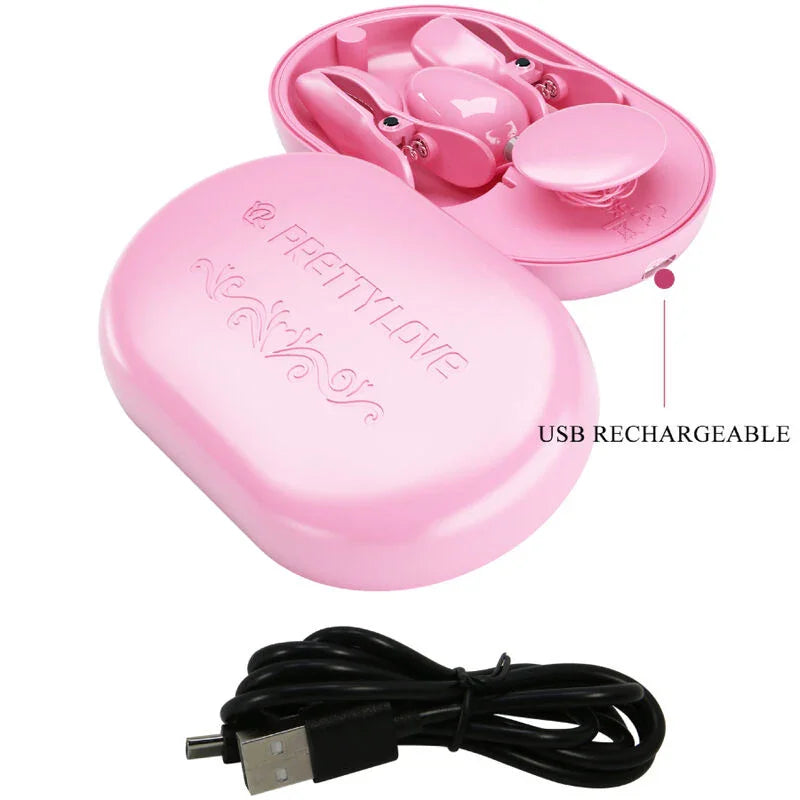 PRETTY LOVE - SURPRISE BOX PINZAS ELECTRO ESTIMULACION ROSA - Nuvica