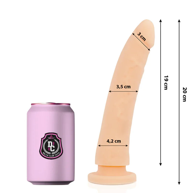 DELTA CLUB - DILDO REALISTA NATURAL SILICONA MEDICA 20 CM -O- 4 CM - Nuvica