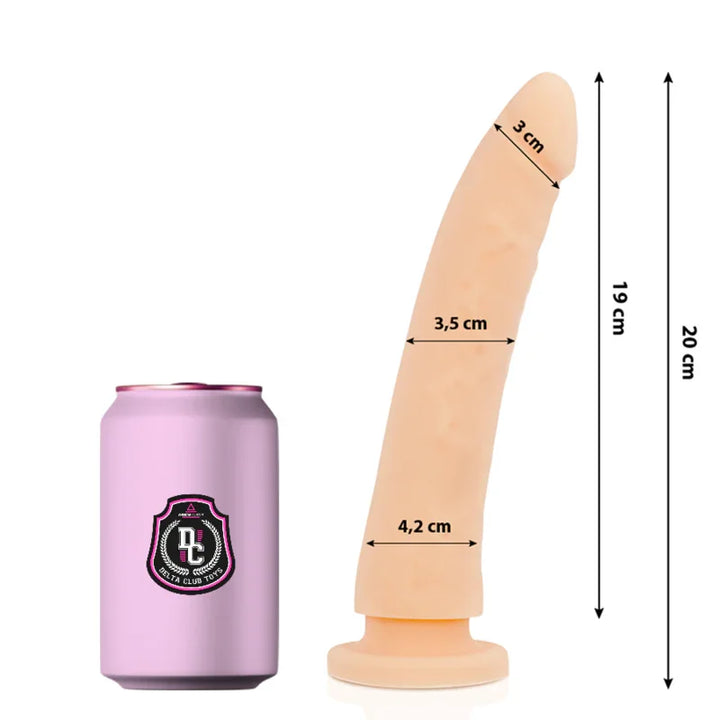 DELTA CLUB - DILDO REALISTA NATURAL SILICONA MEDICA 20 CM -O- 4 CM - Nuvica