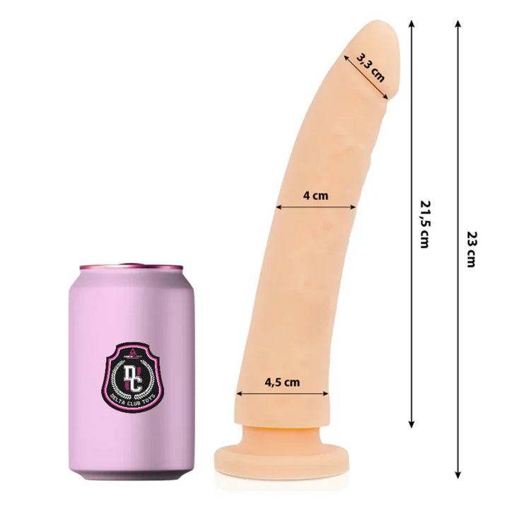 DELTA CLUB - DILDO REALISTA NATURAL SILICONA MEDICA 23 CM -O- 4.5 CM - Nuvica