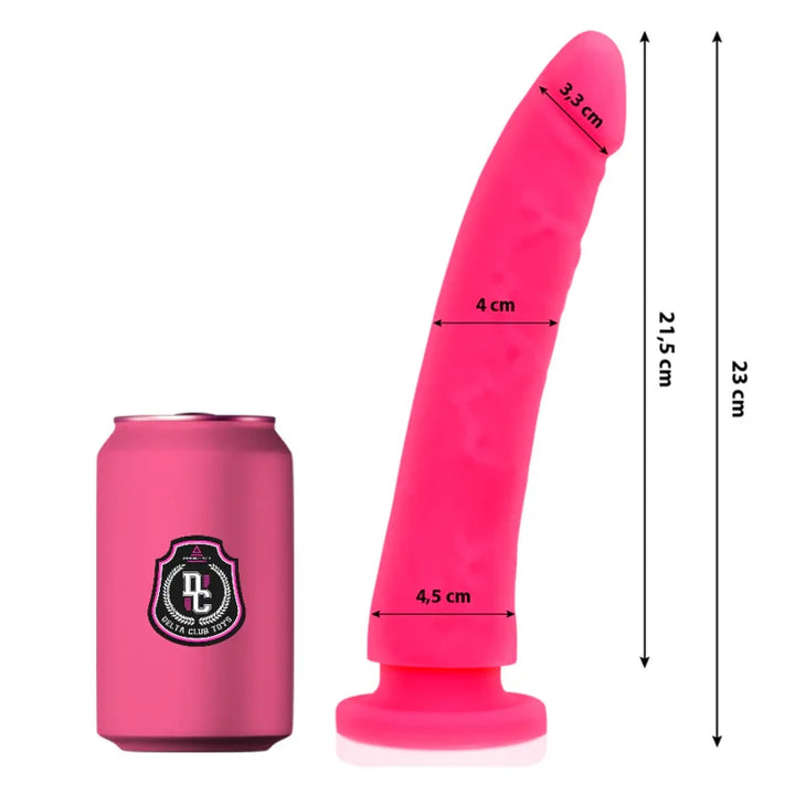 DELTA CLUB - DILDO REALISTA ROSA SILICONA MEDICA 23 CM -O- 4.5 CM - Nuvica