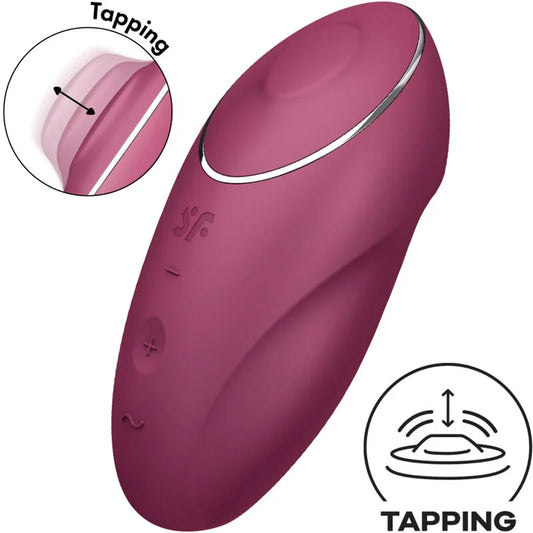 SATISFYER - TAP & CLIMAX 1 VIBRADOR LAY-ON ROJO - Nuvica