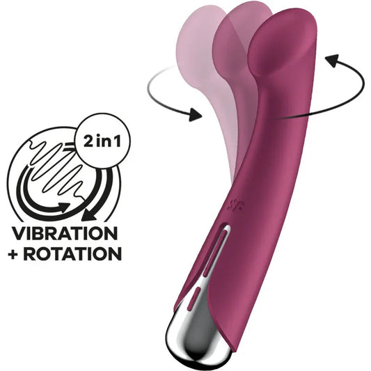 SATISFYER - SPINNING G-SPORT 1 VIBRADOR ROTADOR ROJO - Nuvica