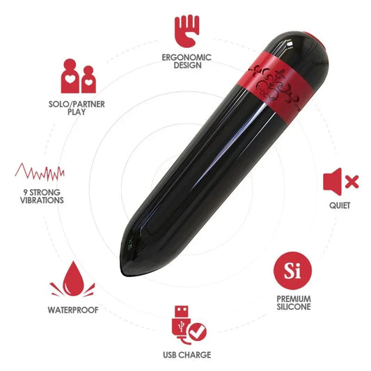 ARMONY - ROCKET BALA VIBRADORA CONTROL REMOTO NEGRO - Nuvica