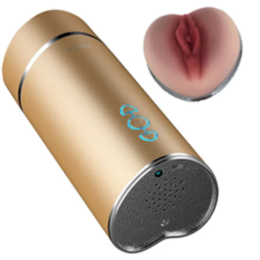 ARMONY - MASTURBADOR VIBRADOR VAGINA DORADO - Nuvica