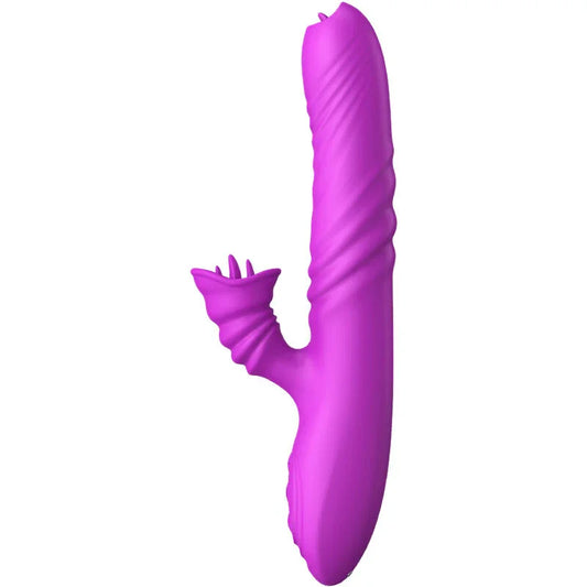 ARMONY - ANGELIA VIBRADOR MULTIFUNCION DOBLE LENGUA EFECTO CALOR VIOLETA - Nuvica