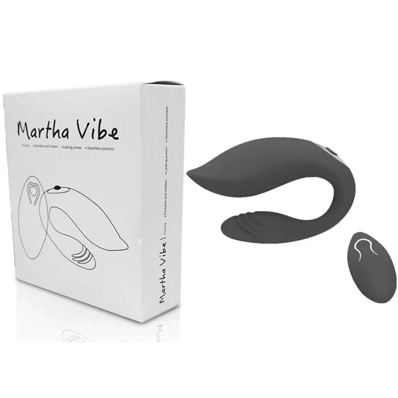 ARMONY - MARTHA VIBRADOR PARA PAREJAS CONTROL REMOTO NEGRO - Nuvica
