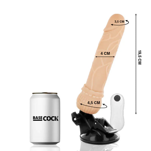 BASECOCK - VIBRADOR REALÍSTICO CONTROL REMOTO NATURAL 19.5 CM -O- 4 CM - Nuvica