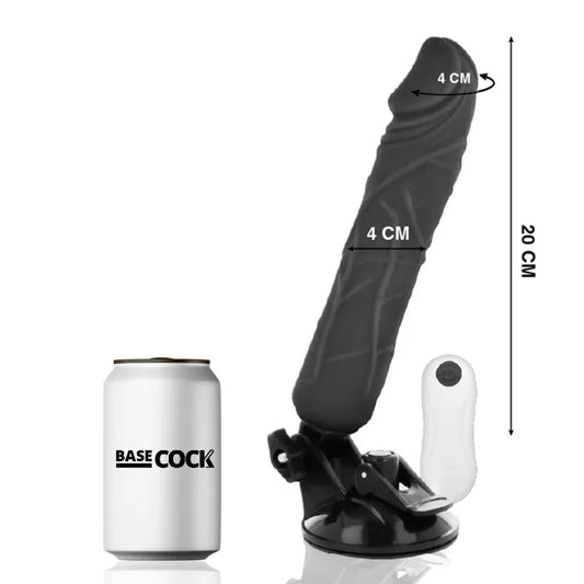 BASECOCK - VIBRADOR REALÍSTICO CONTROL REMOTO NATURAL 20 CM -O- 4 CM - Nuvica