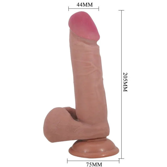 PRETTY LOVE - SLIDING SKIN SERIES DILDO REALÍSTICO CON VENTOSA PIEL DESLIZANTE NATURAL 20.5 CM - Nuvica
