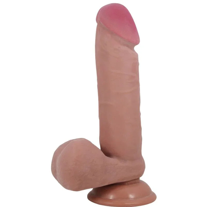 PRETTY LOVE - SLIDING SKIN SERIES DILDO REALÍSTICO CON VENTOSA PIEL DESLIZANTE MULATO 20.5 CM - Nuvica