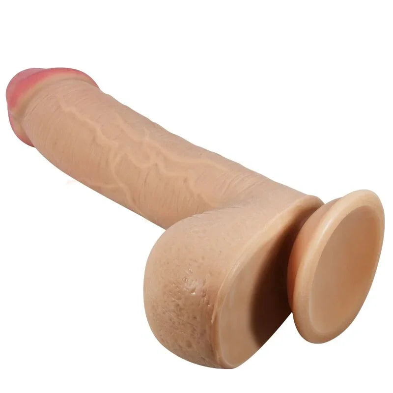 PRETTY LOVE - SLIDING SKIN SERIES DILDO REALÍSTICO CON VENTOSA PIEL DESLIZANTE NATURAL 23.4 CM - Nuvica