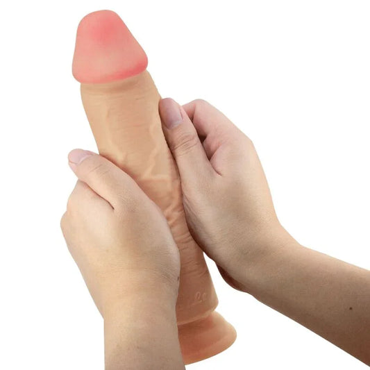 PRETTY LOVE - SLIDING SKIN SERIES DILDO REALÍSTICO CON VENTOSA PIEL DESLIZANTE NATURAL 23.4 CM - Nuvica