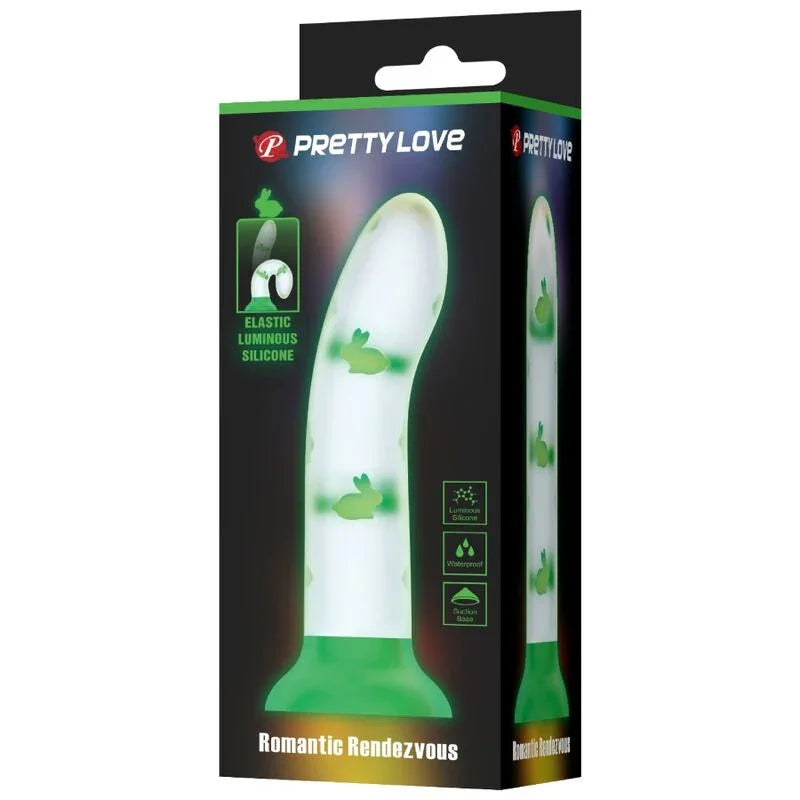 PRETTY LOVE - MAGICAL NIGHTFALL DILDO SIN VIBRACIÓN LUMINOSO VERDE - Nuvica