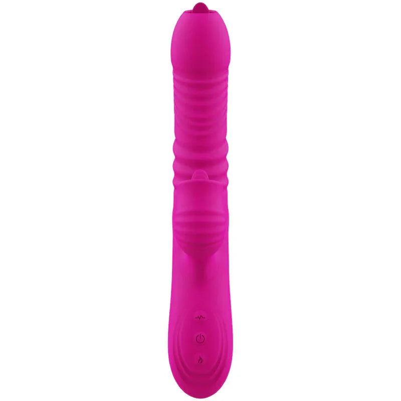 ARMONY - FANNY VIBRADOR MULTIFUNCION DOBLE LENGUA EFECTO CALOR FUCSIA - Nuvica