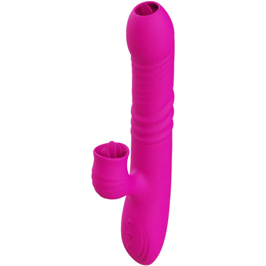 ARMONY - FANNY VIBRADOR MULTIFUNCION DOBLE LENGUA EFECTO CALOR FUCSIA - Nuvica