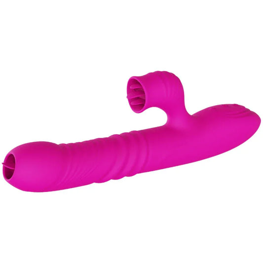 ARMONY - FANNY VIBRADOR MULTIFUNCION DOBLE LENGUA EFECTO CALOR FUCSIA - Nuvica