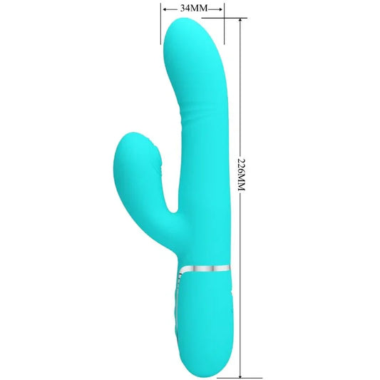 PRETTY LOVE - VIBRADOR PUNTO G MULTIFUNCIÓN VERDE AGUA - Nuvica