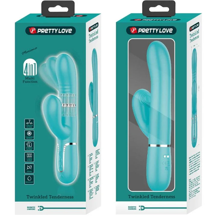 PRETTY LOVE - VIBRADOR PUNTO G MULTIFUNCIÓN VERDE AGUA - Nuvica