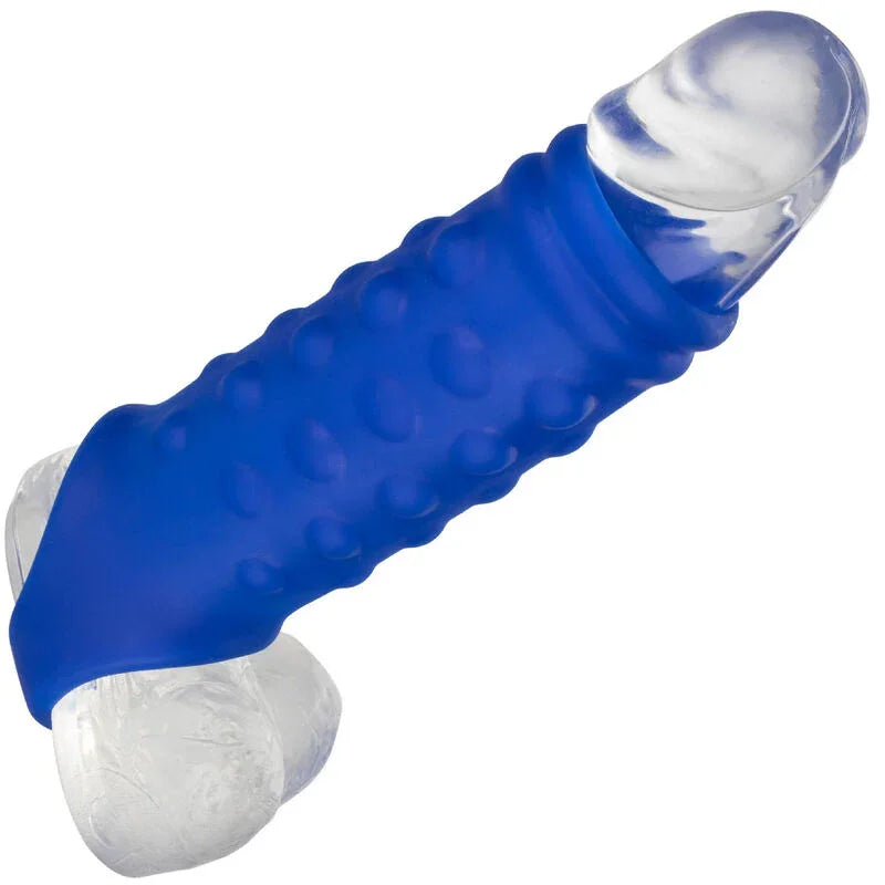 CALEXOTICS - ADMIRAL BEADED FUNDA PENE SILICONA LÍQUIDA AZUL - Nuvica