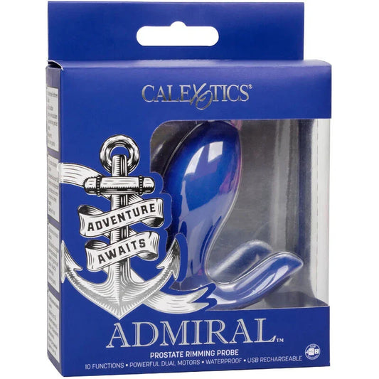 CALEXOTICS - ADMIRAL RIMMING ESTIMULADOR & VIBRADOR PROSTATA AZUL - Nuvica