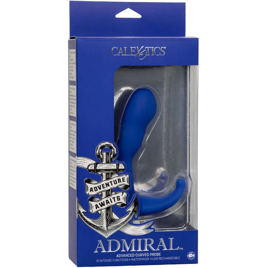 CALEXOTICS - ADMIRAL CURVED ESTIMULADOR & VIBRADOR ANAL AZUL - Nuvica