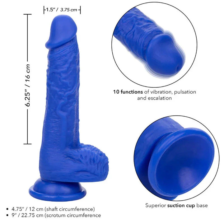 CALEXOTICS - ADMIRAL SAILOR DILDO REALÍSTICO VIBRADOR AZUL - Nuvica
