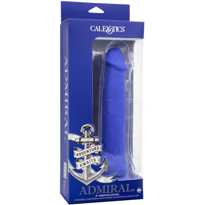 CALEXOTICS - ADMIRAL CAPTAIN DILDO REALÍSTICO VIBRADOR AZUL - Nuvica