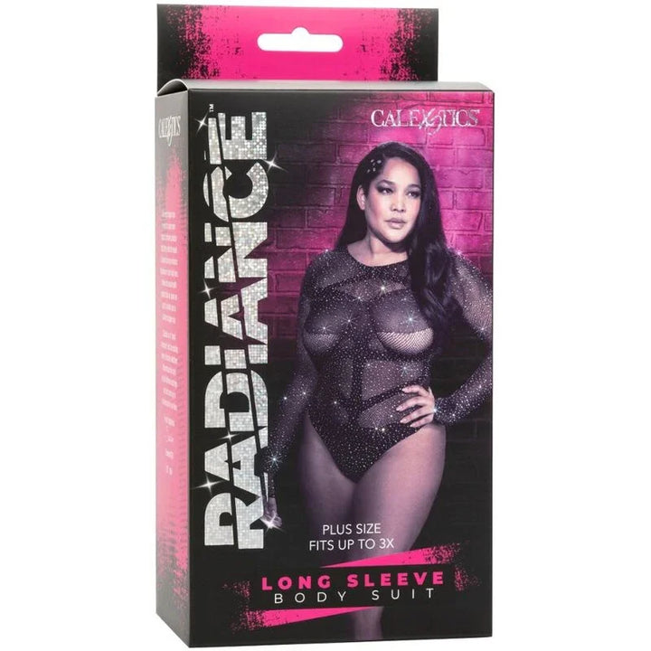 CALEXOTICS - RADIANCE BODY DE MANGA LARGA PEDRERÍA TALLA GRANDE - Nuvica