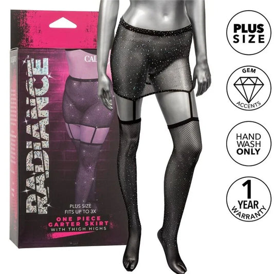 CALEXOTICS - RADIANCE FALDA DE LIGA HASTA EL MUSLO TALLA GRANDE - Nuvica