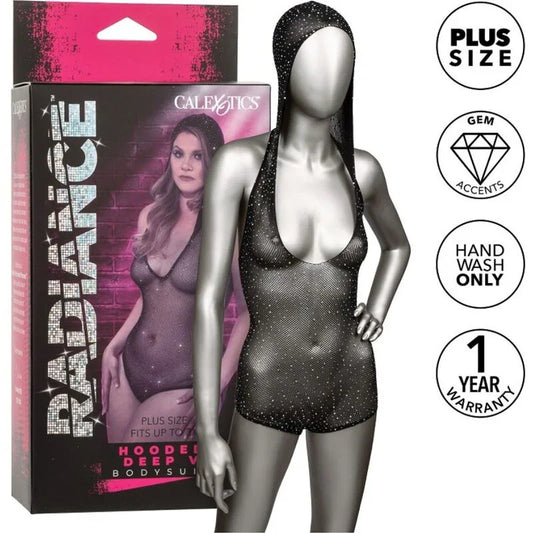 CALEXOTICS - RADIANCE BODY CON CAPUCHA Y ESCOTE EN V PRONUNCIADO TALLA GRANDE - Nuvica