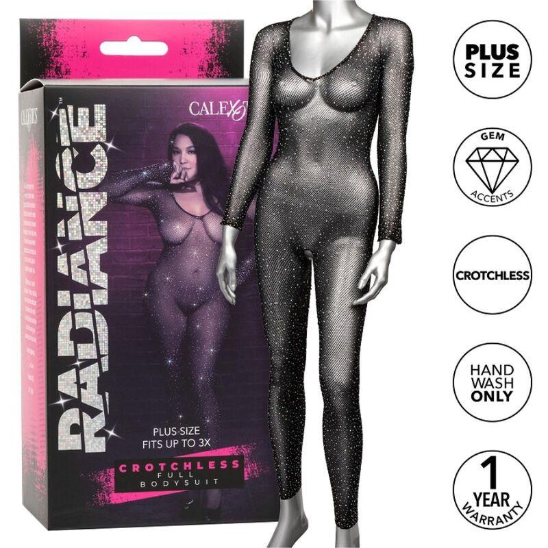 CALEXOTICS - RADIANCE BODY ENTERO PEDRERÍA SIN ENTREPIERNA TALLA GRANDE - Nuvica