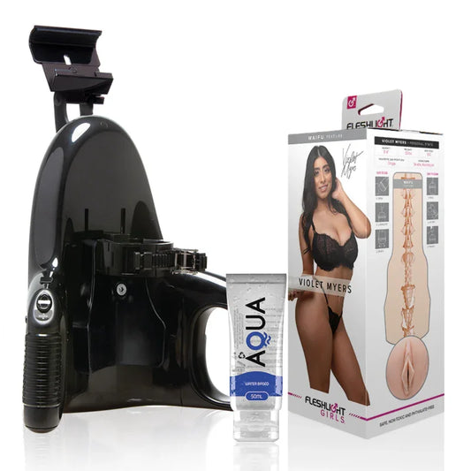 FLESHLIGHT - VIOLET MYERS WAIFU + UNIVERSAL LAUNCH + LUBRICANTE AQUA QUALITY 50 ML - Nuvica
