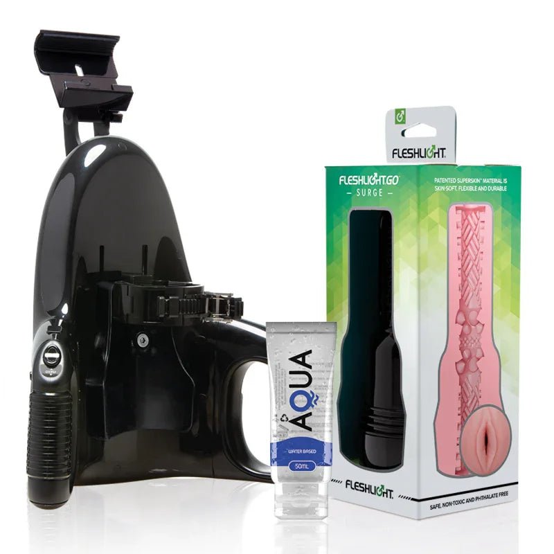 FLESHLIGHT - GO PINK LADY SURGE VAGINA + UNIVERSAL LAUNCH + LUBRICANTE AQUA QUALITY 50 ML - Nuvica