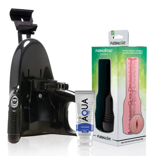 FLESHLIGHT - GO PINK LADY SURGE VAGINA + UNIVERSAL LAUNCH + LUBRICANTE AQUA QUALITY 50 ML - Nuvica