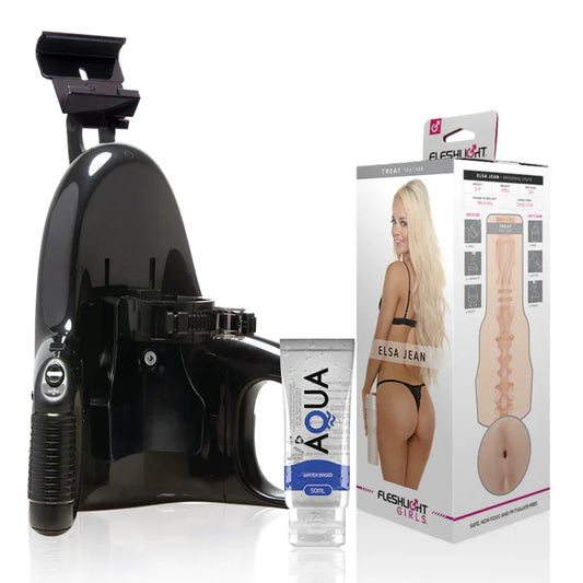 FLESHLIGHT - ELSA JEAN VAGINA TASTY + UNIVERSAL LAUNCH + LUBRICANTE AQUA QUALITY 50 ML - Nuvica