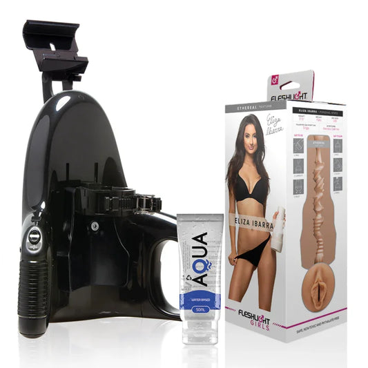 FLESHLIGHT - ELIZA IBARRA VAGINA + UNIVERSAL LAUNCH + LUBRICANTE AQUA QUALITY 50 ML - Nuvica