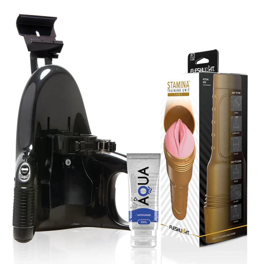 FLESHLIGHT - PINK LADY STAMINA TRAINING UNIT + UNIVERSAL LAUNCH + LUBRICANTE AQUA QUALITY 50 ML - Nuvica