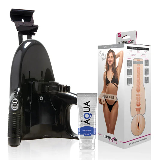 FLESHLIGHT - VAGINA RILEY REID UTOPIA + UNIVERSAL LAUNCH + LUBRICANTE AQUA QUALITY 50 ML - Nuvica