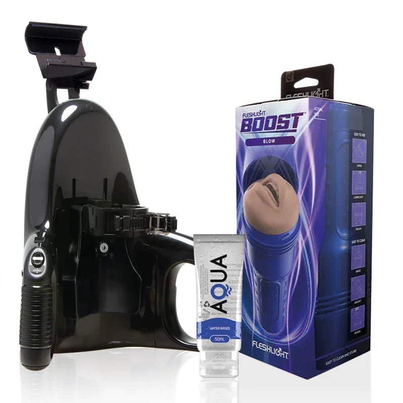 FLESHLIGHT - BLOW LM FLESH RP + UNIVERSAL LAUNCH + LUBRICANTE AQUA QUALITY 50 ML - Nuvica