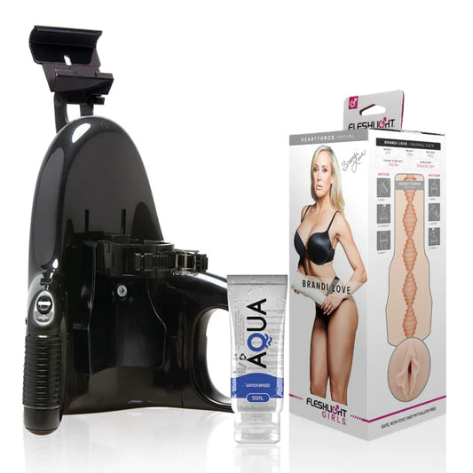 FLESHLIGHT - BRANDI LOVE VAGINA + UNIVERSAL LAUNCH + LUBRICANTE AQUA QUALITY 50 ML - Nuvica