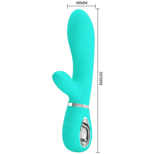 PRETTY LOVE - THOMAS VIBRADOR PUNTO G MULTIFUNCIÓN VERDE AGUA - Nuvica