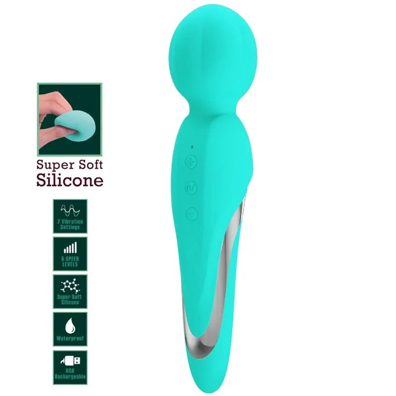 PRETTY LOVE - WALTER VIBRADOR WAND VERDE AGUA - Nuvica