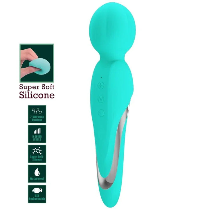 PRETTY LOVE - WALTER VIBRADOR WAND VERDE AGUA - Nuvica