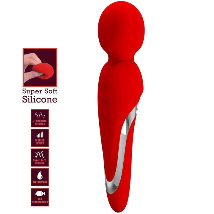 PRETTY LOVE - WALTER VIBRADOR WAND ROJO - Nuvica