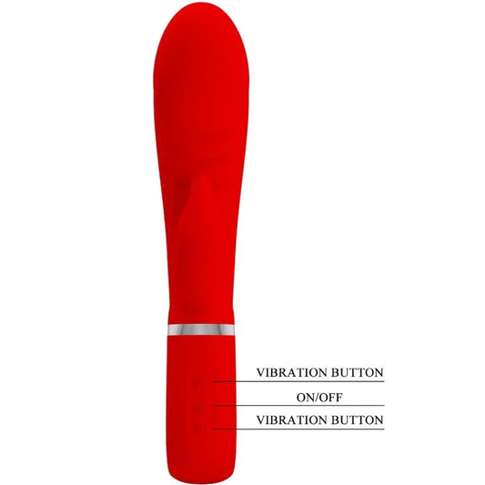 PRETTY LOVE - PRESCOTT VIBRADOR PUNTO G MULTIFUNCIÓN ROJO - Nuvica