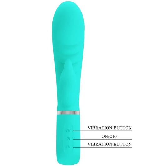 PRETTY LOVE - PRESCOTT VIBRADOR PUNTO G MULTIFUNCIÓN VERDE AGUA - Nuvica