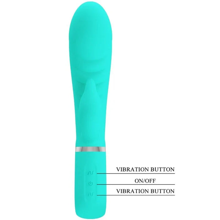 PRETTY LOVE - PRESCOTT VIBRADOR PUNTO G MULTIFUNCIÓN VERDE AGUA - Nuvica